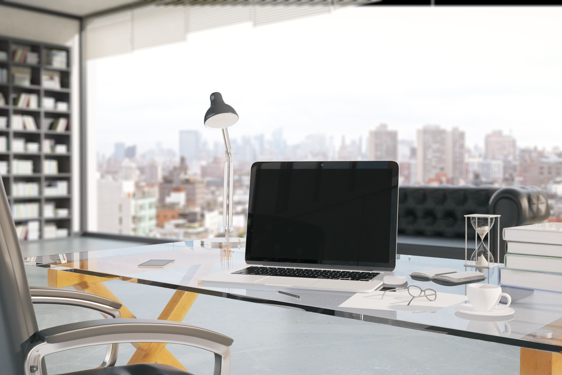 bureau en verre